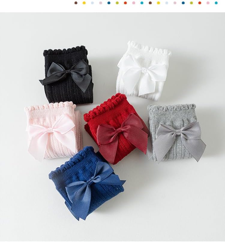 Toptim Kid Girls Knee High Stockings or Over Calf Socks Cotton Princess Tube Dress Socks - Image 2